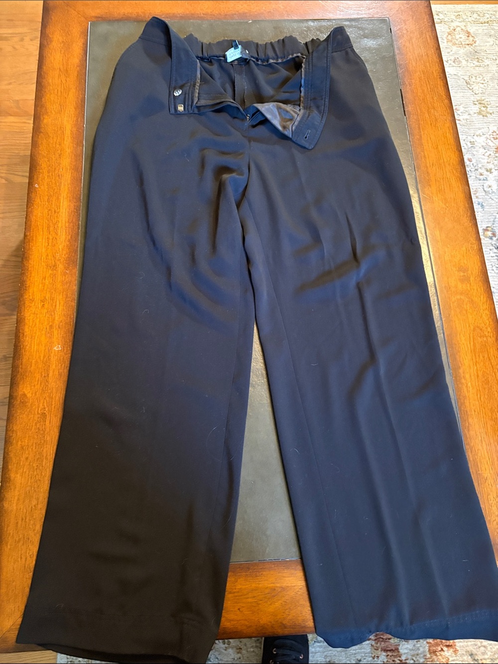 Jones New York Navy Straight-Leg Dress Pants